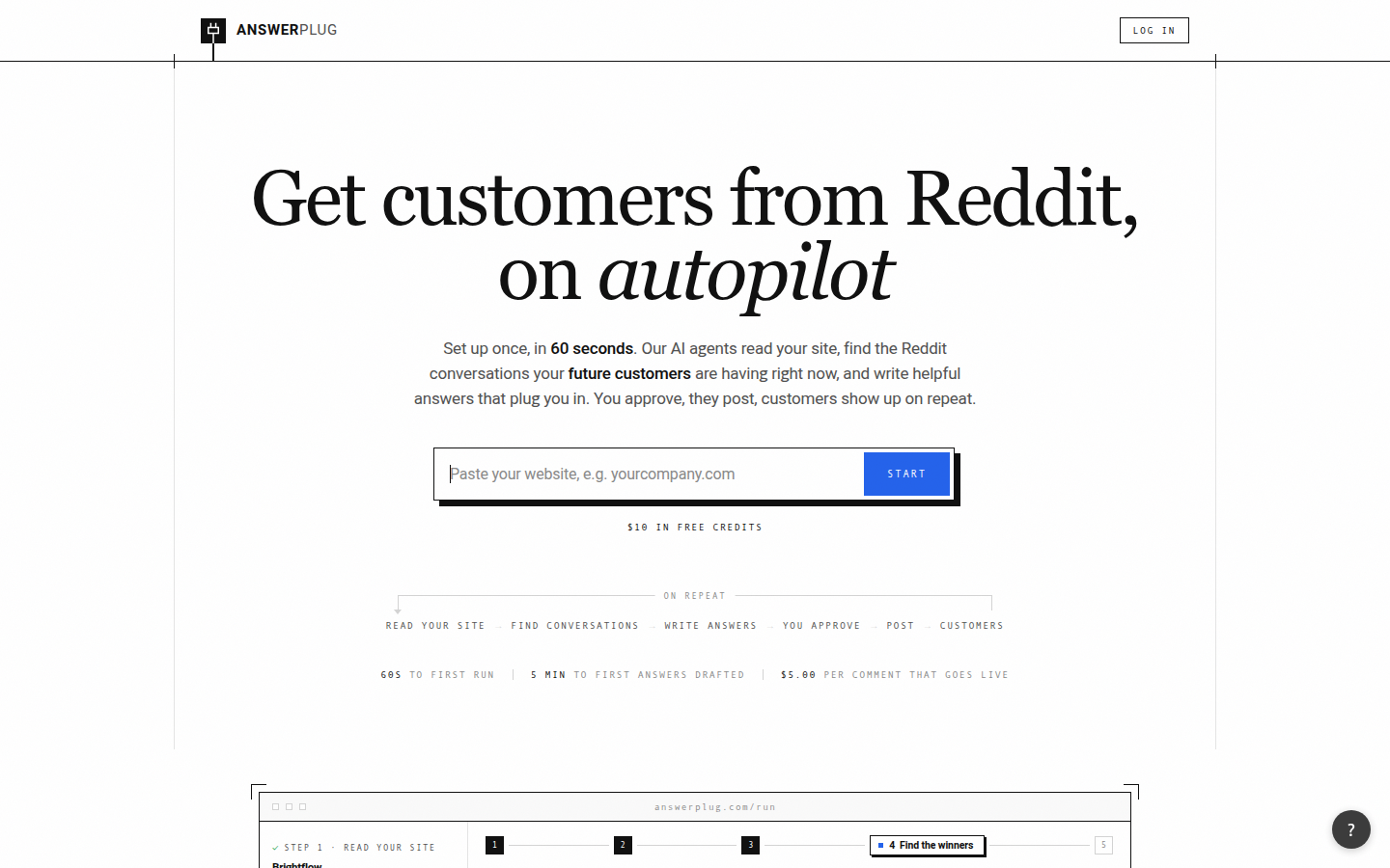 Get customers from Reddit, on autopilot — answerplug.com